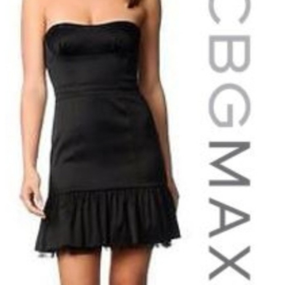 BCBGMAXAZRIA Black strapless dress